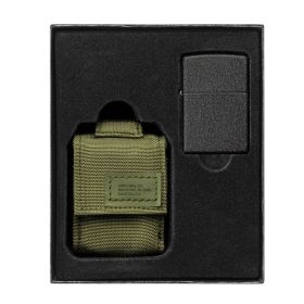 ZIPPO MODULAR POUCH AND CRACKLE LIGHTER - OLIVE