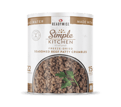 Simple Kitchen FD Seasoned Beef Patty Crumbles - 22 Serving Can