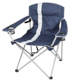 Big and Tall Chair with Cup Holders, Blue for Outdoor