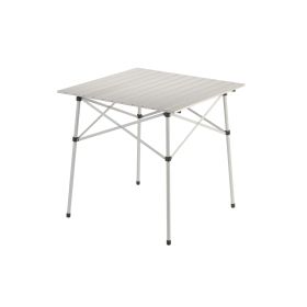 Compact 27.6" W x 27.6" L Roll-Top Aluminum Adult Camping Table,