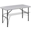 Foldable Garden Table 48" HDPE White