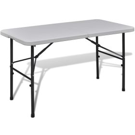 Foldable Garden Table 48" HDPE White