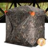 Hunting Blind, 270Â° See Through Ground Blind, 2-3 Person Pop Up Deer Blind for Hunting with Carrying Bag, Portable Resilient Hunting Tent