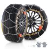Auto Tightening Snow Chains, Diamond Mesh Traction Wheel Chains for Anti-slip, Alloy Steel Tire Chains for Tires 265/75-15, 265/75-16, LT265/75-16