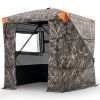 Hunting Blind, 4-5 Person See Through Ground Blinds with Carrying Bag, 270 Degree Portable Camouflage Tent