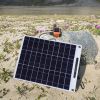 1pc 30W Polysilicon Dual USB Solar Flexible Charging Panel; 13W 5V Outdoor Mobile Phone Solar Charger; Suitable For Camping; Hiking; RV Travel