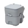Portable Toilet With 5.3 Gallon Waste Tank and Carry Bag, Porta Potty for RV Boat Camping, Gray