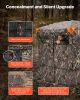 Hunting Blind, 4-5 Person See Through Ground Blinds with Carrying Bag, 270 Degree Portable Camouflage Tent