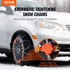 Auto Tightening Snow Chains, Diamond Mesh Traction Wheel Chains for Anti-slip, Alloy Steel Tire Chains for Tires 265/75-15, 265/75-16, LT265/75-16