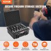 VEVOR Hard Pistol Cases with Pre-cut Lining, Waterproof & Dustproof Hard Gun Case for 6 Pistol, 19.3Ã—17.1Ã—8.3 in Lockable Pistol Case, Black