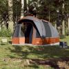 Camping Tent Tunnel 3-Person Gray and Orange Waterproof