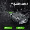 Rechargeable Night Vision Binoculars 850nm Infrared HD 5X Digital Zoom Telescope Night Goggles for Hunting Camping Surveillance