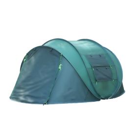 Outdoor Supplies Single Layer Automatic Speed Open Tent Camping (Color: Dark green)