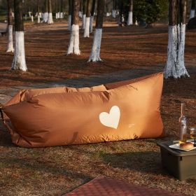 Outdoor Camping Equipment Inflatable Sofa Portable (Option: Milk tea love)