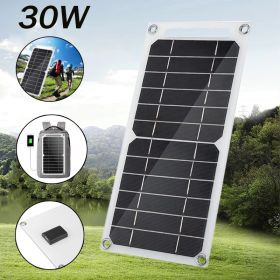30W Solar Panel USB Waterproof Outdoor Hike Camping Portable Cells Battery Solar Charger Plate for Mobile Phone Power Bank (Wattage: 5W-157x94mm)