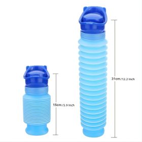 Portable Adult Urinal Outdoor Camping High Quality Travel Urine Car Urination Pee Soft Toilet Urine Help; Toilet For Men Women (Color: Blue)