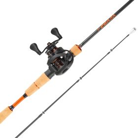 Rod and Fishing Reel Combo, IM7 Carbon Fiber Baitcasting Rod and Reel Combo, Bass Fishing Pole with 6+1 BB System, 7.0:1 Gear Ratio, Cork Handle (Default: Default)