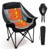 Oversized Heated Camping Chair, Patio Lounge Chairs with 3 Heat Levels
