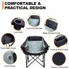 Oversized Heated Camping Chair, Patio Lounge Chairs with 3 Heat Levels