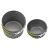 5Pcs Camping Cookware Mess Kit with Lightweight Aluminum Pot Bowl Forks Spoons Knives and Carry Mesh Bag for Outdoor Camping Hiking and Picnic
