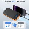 Portable Power Bank 32000mAh, with USB-C,Lightning Built in Cables Phone Power Bank Charger,PD Fast Charging Power Bank for Mobile